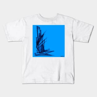 architectural drawing in ecopop style art Kids T-Shirt